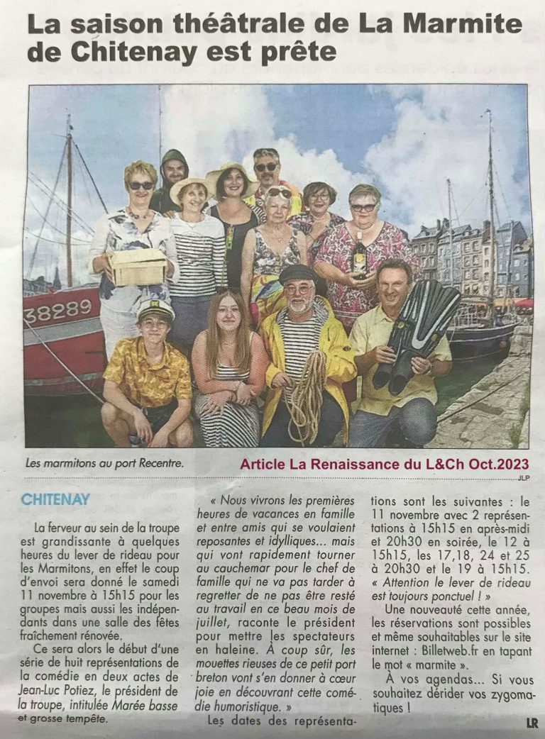 Article Renaissance 27 octobre 2023